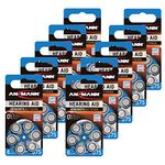 ANSMANN Hearing Aid Batteries [Pack of 60 Cells] Size 675 Blue Zinc Air Hearing-Aid Suitable For Hearing Aids, Hearing Aids Sound Amplifier - 1.45V Mercury Free