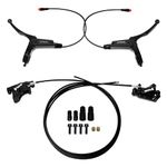 ZTZ 4-Piston eBike Hydraulic Brake Set,2-PIN Power-Off Hydraulic Disc Brake for E-Bike,Pre-Bled Hydraulic Brake Kit with Mounting Adapter,Ideal for eBikes and Electric Scooters