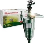 GARDIGO® Water Jet Animal Repellent Solar I Solar Powered Bird Repellent I Heron and Cat Deterrent for Garden | PIR Motion Sensor I Range up to 10 m I Bird Deterrent Cat Repellent
