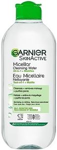 Garnier Micellar Cleansing Water, All-In-One Makeup Remover & Face Cleanser, Purifies Pores, Mattifies Skin, Ideal for Sensitive to Oily Skin, 400ml