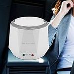 12V Electric Portable Rice Cooker Food Steamer for Car (White)