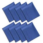 Wisdompro 8-Pack (6 x 7 inch) Microfiber Cleaning Cloth For Camera Lens, Glass, Lenses, Phone, Tablet, Laptop, LCD TV/Computer Screen/Monitor and other Delicate Surface - Blue