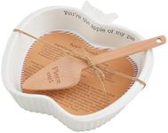 Mud Pie Apple Pie Recipe Baker Set; Baker 11 3/4" X 10" | Server 8"