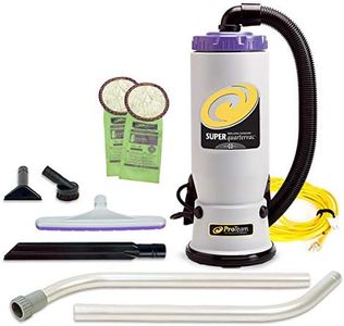 ProTeam Backpack Vacuums, Super QuarterVac Commercial Backpack Vacuum Cleaner with HEPA Media Filtration and 2-Piece Wand Tool Kit, 6 Quart, Corded