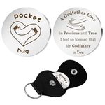 Valtrexo Godfather Gifts Fathers Day For Godfather Godparent Gifts Birthday Gifts Pocket Hug Keychain Cute Thank You Gift Good Luck Gifts Thinking of You Gifts Mens Gifts for Birthday Positive Gifts