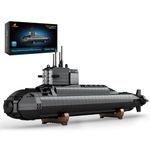 JMBricklayer Nuclear Submarine Building Blocks Sets with Lights, Military Type-094 Submarine Kits, WW2 History War Collectible Battleship Construction Toys Model Decor, Gifts for Boys Teens Adults