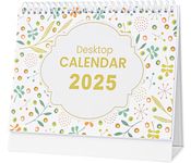 Desk Calendar 2025 - Calendar 2025 UK with Thick Paper Runs from Jan. 2025 to Dec, 2025 Desktop Calendar Month to View, 23 x 19 cm,Standing Flip Over Calendar for School Office Home