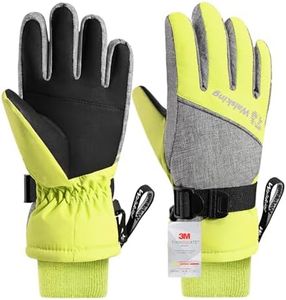WALSKING Kids Waterproof Winter Thinsulate Warm Cold Weather Winter Snow Ski Gloves-Fits Boys and Girls Youth Child Outdoor