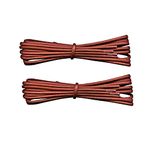 Lify Waxed Cotton Extra Thin Dress Round Shoelaces for formal shoes, available in 60CM (23.62'') & 80CM (31.5'') - 2 Pair PacK (Teak (Medium Brown), 60CM (23.62'' Inch))