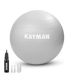 KAYMAN Yoga Ball, Durable Anti-Burst Pregnancy, Birthing, Gym, Maternity & Swiss for Fitness, Pilates, Balance, and Stability Workouts, Ideal Birthing Ball Pregnancy 55-85cm