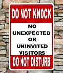 Lenrius Do Not Knock/Disturb Sign No Visitors Tin Sign 8x12