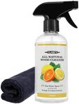 CLARK’S Natural Cutting Board Spray Cleaner with Microfiber Cloth for Wood Countertop – Pure Ingredients Filtered Water, Distilled Vinegar, Castile Soap, Lemon & Orange Citrus Oil Extracts, 12oz