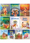 Mythology Tales - Mahabharata, Krishna, Hanuman, Ganesha, Ramayana, Brahma, Shiva, Bhakta Prahlad, Luv-Kush, Durga - for Children (Illustrated) (Set of 10 Books) [Paperback] Maple Press