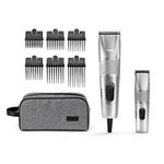 Babyliss 7755U Men Hair Clipper, Diamond Sharp Stainless Steel Blades, 8 Comb Guides, Mains Powered, Hair Styles at Home, Comb Included, Smooth & Precise, Silver