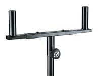 K&M Stands 24105-BLACK Speaker Mounting Fork for 2 Speakers