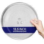 12.5" GE and Samsung -Compatible Microwave Glass Plate/Microwave Glass Turntable Plate Replacement - 12 1/2" Plate, Equivalent to G.E. WB39X10002 and WB39X10003