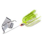 Booyah BYB14-606 Buzz Bait, 1/4-Ounce, White Chartreuse Shad/Alum Clacker