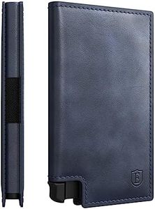 Ekster Parliament - Slim Leather Wallet - RFID Blocking - Quick Card Access, Steel Blue, OSFA, Modern