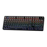 MechLands Aula F99 PRO 96% Mechanical Keyboard, BT5.0/USB-C/2.4GHz Wireless Gaming Keyboard, Hot Swappable Gasket Custom Keyboard with 8000mAH Battery, Knob, RGB Backlits for Win/Mac (Grey)