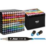 120 Colors Alcohol Markers Set, Dual Tips Blender Art Markers for Drawing, Permanent Sketch Markers for Kids adult coloring, Alcohol Based Artist Markers, Adults Coloring and Artist Illustration.