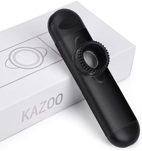 Rockhouse Kazoo, Metal Kazoos for Adults Kids with Adjustable Tones and 30pcs Diaphragm Mouth Flute, Professional Kazoo Instruments Ukulele Guitar Partner for Party, Travel, Black