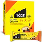 NÄAK Ultra Energy Bars, Banana Chocolate, Performance and Endurance Snack Bars, 12 count, 50g | 7g High Protein, 7g Fiber, 180mg Electrolytes, Cricket Protein, Non GMO