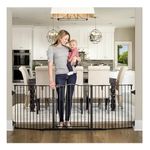 Regalo Home Decor 74-Inch Wide Super Wide Adjustable Gate, Black (1176)