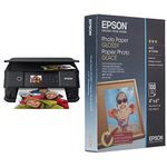 Epson Expression Premium XP-6100 Wireless Color Photo Printer with Scanner and Copier, Black, Medium & S042038 Photo Paper Glossy, 4x6 Size, (100 Sheets) Ink