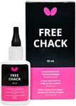 Butterfly Free Chack Table Tennis Racket Glue - Perfect for Assembling Table Tennis Ping Pong Paddle - Comes with Sponges and Application Clip