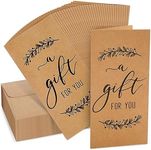 Pipilo Press 36 Pack Money Cards with Envelopes, A Gift for You Cards for Cash, Holiday's, Birthday's (Kraft Paper, 3.5 x 7.25 In)