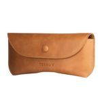 TORRO Glasses Case – Genuine Leather Soft Glasses/Sunglasses Case with Microfibre Lining and Nose Bridge Support (Tan)