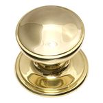 House of Brass Solid Heavy Cast Polished Brass Victorian Centre Door Knob (Fixed Knob) from Ltd