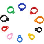 10pcs Mix-Size Anti-Lost Silicone Rubber Ring Holder Multipurpose Random Color for Pens and Similar Devices Key-Ring Phones Pendant Daily Sport Silicone Bands Mini 8mm13mm