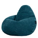 icon Dalton Kids Cord Bean Bag Chair, Teal Green, Large Bean Bag Chairs for Kids, Jumbo Cord Kids Bean Bags for Girls and Boys, Fluffy Bean Bags Nursery Decor Bedroom Accessories