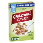 OATMEAL CRISP - Family Size Pack - Maple Nut Flavour Cereal Box, 619 Grams Package of Cereal, Whole Grain is The First Ingredient