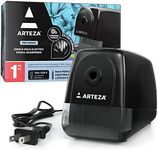 Arteza Pencil Sharpener, Black, Quiet Pencil Sharpener for 8-mm Pencils, Office Supplies for Teachers, Students, and Classrooms, Art Studios, and Workspaces