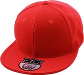 KNW-2364 RED (8) The Real Original Fitted Flat-Bill Hats by KBETHOS True-Fit, 9 Sizes & 20 Colors