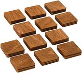 Wooden Refrigerator Magnets, Decorative Magnets, Office Magnets, Square Fridge Magnets. Brown Small Size