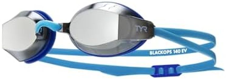 TYR Black Ops Mirrored Adult Fit Goggle, Light Blue/Navy
