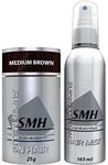 Super Million Hair Set (25g Hair Fibre & 165ml Hard Mist) - Medium Brown