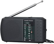 Audiocrazy Portable AM FM Radio with Best Reception, Battery Operated Radio, Pocket Radio with Headphone Jack,Loud Speaker,Long Antenna, Indoor & Outdoor Use