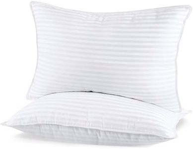 SHERWOOD Pillows Queen Size 2 Pack Hotel Pillow with Cotton Cover and Down Alternative Fiber Fill Bed Pillow for Sleeping (White, Queen 20x28 inch)