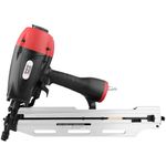 3PLUS 3-in-1 Air Framing Nailer for 21/28/34 Degree Nails, 2-3/16" to 3-1/2", 70-120PSI, Black and Red, Aluminum, Steel, Rubber, 9 lbs