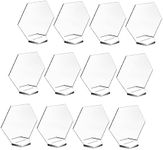 Senbota 20 Sets Hexagon Acrylic Sign Acrylic Table Signs With Stand Blanks Acrylic Table Numbers for Wedding Party and Food & Beverage Center Decor