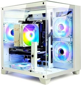 Gaming Desktop Intel Core I5-12400F 6 core 2.5GHz PC Computer, RTX 4060 8G, 32G DDR4 RAM, 1TB NVME SSD, Prebuilt Gaming PC Tower Computer for Home and Office (White)