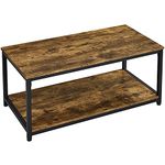 Yaheetech Coffee Table Industrial Side Table Central Table with Metal Frame, Large Storage Space, Tea Table for Home Furniture