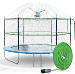 Jasonwell Trampoline Sprinkler Kids Outdside: Trampoline Accessories Waterpark Fun Summer Outdoor Water Games Toys Sprinklers Backyard Water Park for Kids Boys Girls (Light Green, 39FT)