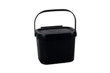 Addis 518253 Everyday Kitchen Food Waste Compost Caddy Bin, 4.5 Litre, Black