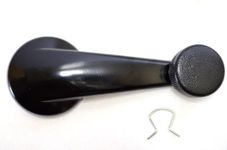 PT Auto Warehouse GM-1543SA - Inside Interior Inner Window Handle Crank, Metal Black - Left = Right