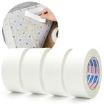 ADHES Double Sided Carpet Tape, Removable Rug Tape，Adhesive Grippers for Rugs Anti Slip Tape Ideal for Carpet, 2 Inch X 10 Yds, 4Roll